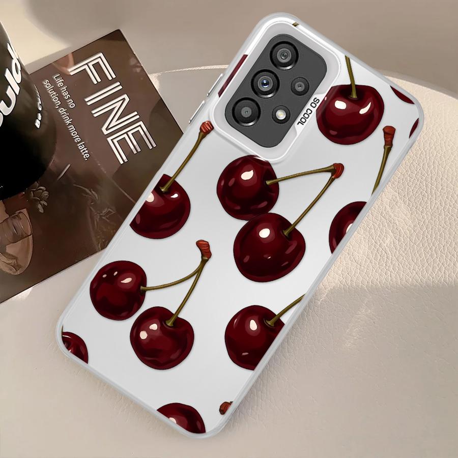 Phone Cover Case for Samsung Galaxy A13 A12 A25 A73 A23 A71 A32 A36 A14 A56 A72 A16 A34 A17 A52 A54 Stylish Cherry Pattern