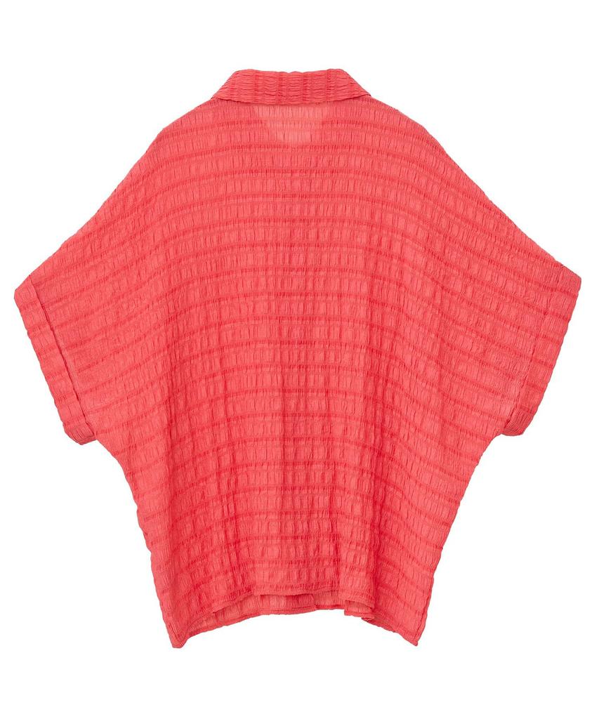 Green Parks Casual Sheer Shirred French Sleeve Shirt Women's