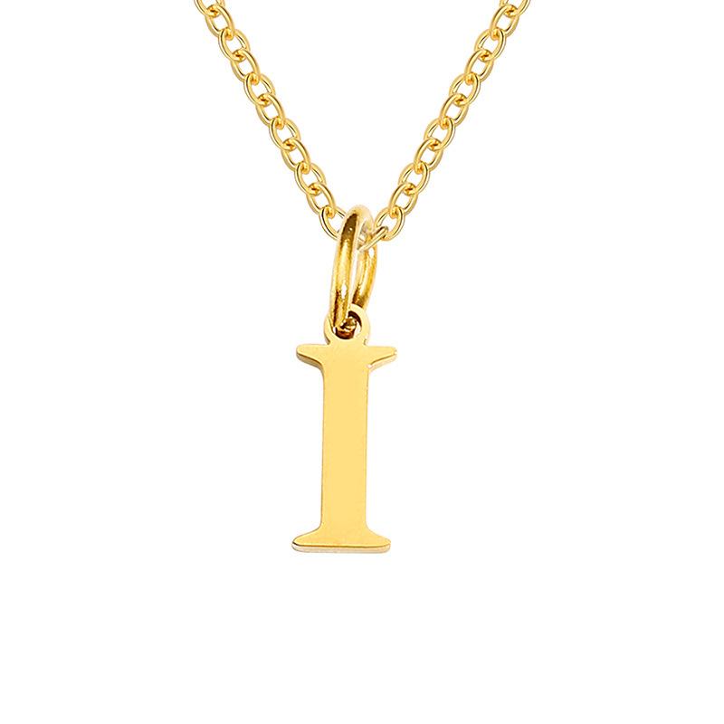 Elegante Collar con Colgante de 26 Letras para Mujer - Diseño Único Cadena para Clavícula de Acero de Titanio