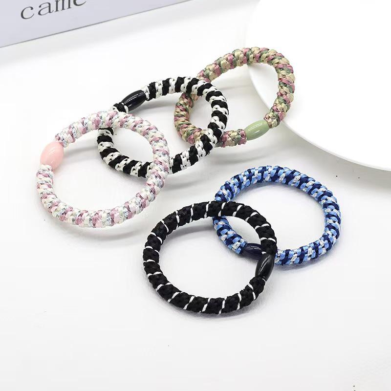 High-Elastic Embroidery Thread Hair Tie for Women - Twisted Ponytail Holder