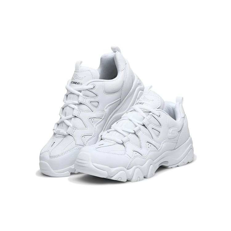 Skechers DLites 2.0 Fabric Retro Low-Top Sneakers Women sneakers White 88888328-WHT