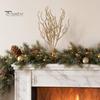 Glittery Branch Decoration Glitter Artificial Christmas Tree Pick, Sparkling Faux for Party Pick Ornament, Curly Decorative Twigs Stick Stem