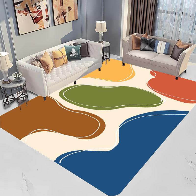 Abstract Colour Art Large Area Carpets for Home Living Room Children's Bedroom Sofa Doormat Kitchen Floor Rugs Anti-slip Decor
