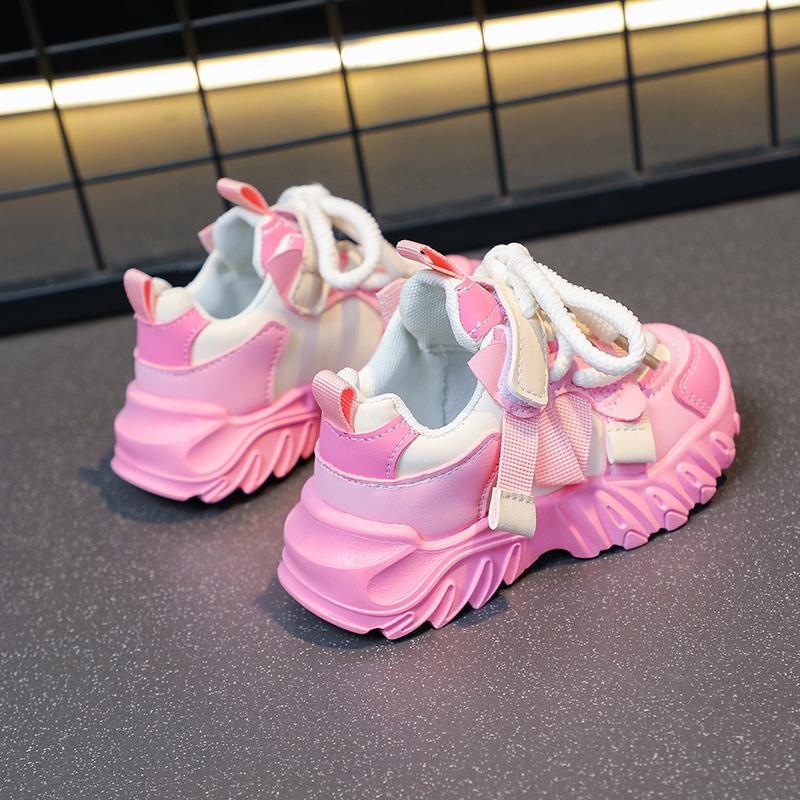 Kids Sport Chunky Shoes Mesh Breathable Casual Girls Sneakers Children Boy Shoes