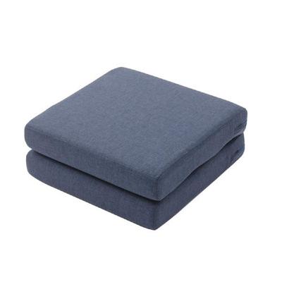 Celtan Denim-Style Indigo Blue Floor Cushion, 3-Way Foldable, Made In Japan, A1110a-612DBL, Medium