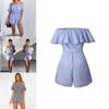 Striped Summer Women Casual Playsuit Stylish Ladies Jumpsuit For Beach Days