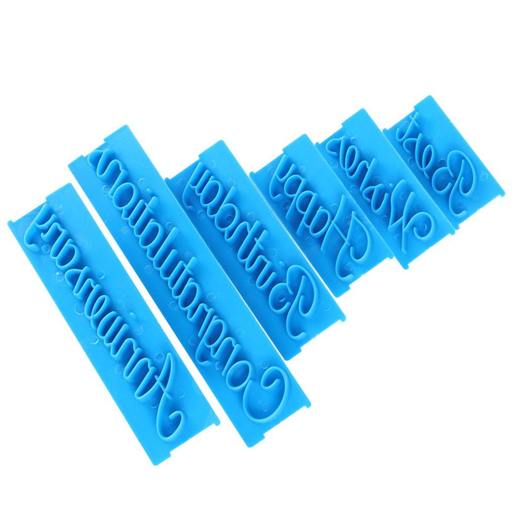 3 Set Handwriting Letter Cake Embosser DIY Plastic Molds Cake Decorating Printing Mold