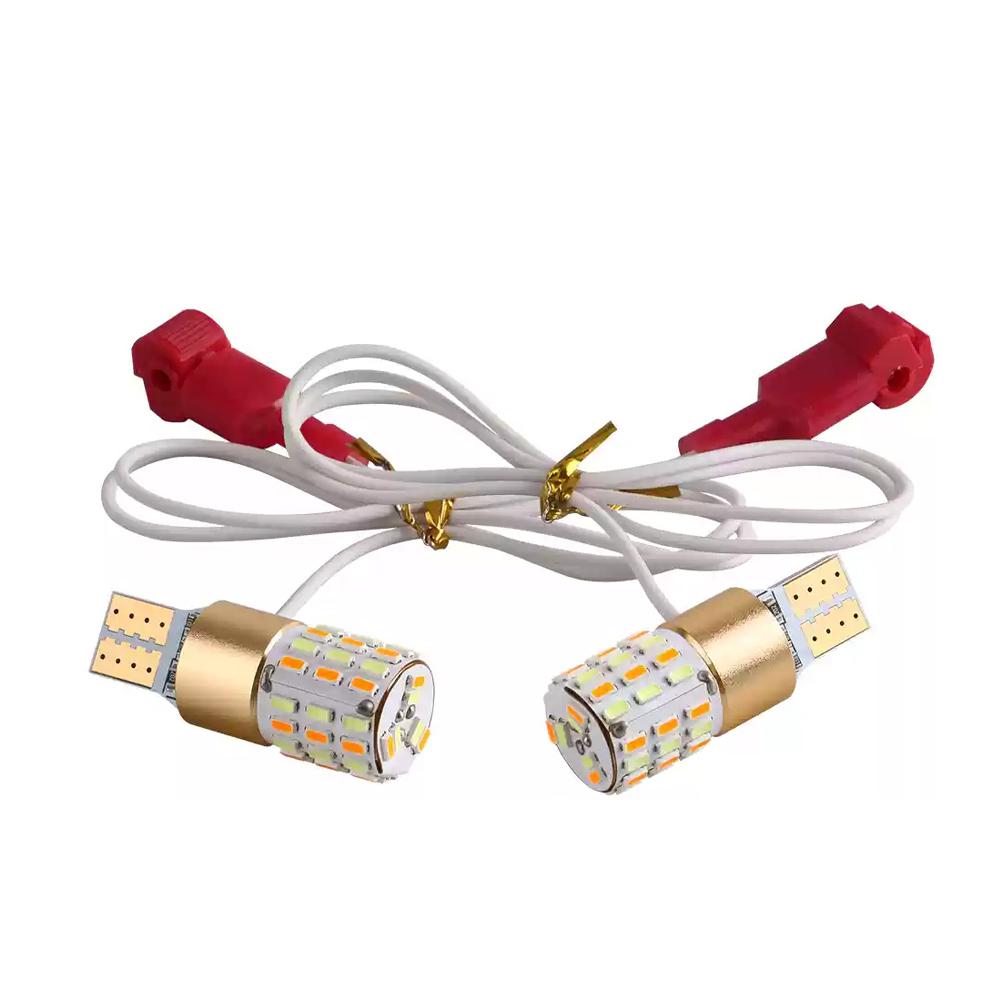 2Pcs T15 Turn Signal Motorcycle Signal Light Width Lamp Parking Reversing Color Fog Canbus LED Bulb Accessories