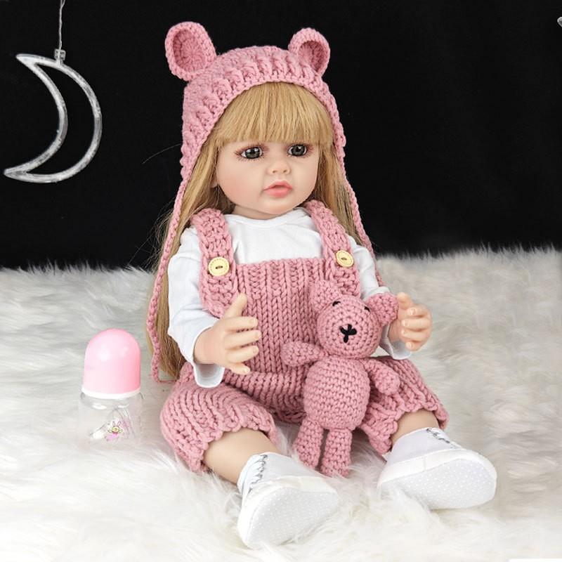 

Реалистичная кукла-младенец Reborn Baby Doll Мягкая виниловая имитация детских игрушек Милая кукла-девочка Одевайтесь, дарите подарки новорожденной принцессе Малышу Игровой домик full set (doll + clothes)
