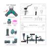 3/8" Bubbler Garden Irrigation Watering System 9/12mm PE Hose 360° Adjustable Sprinkler Tee Quick Connect Drip Watering Sprayers