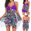 Fashion Women Floral Print Breast Pad Swimwear Split Bikini Bathing Swimsuit 2PC