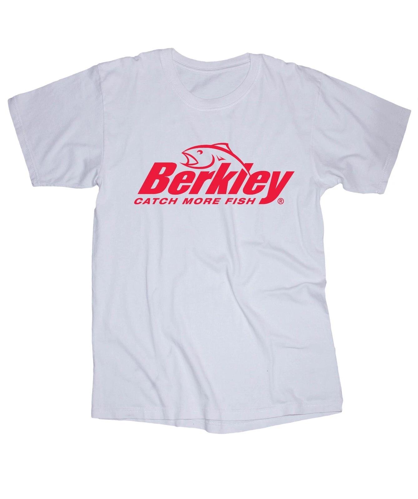 

Berkley Fishing logo white T-shirt Ocean Reels Bait Lures Fishing Supplies Boat 4XL