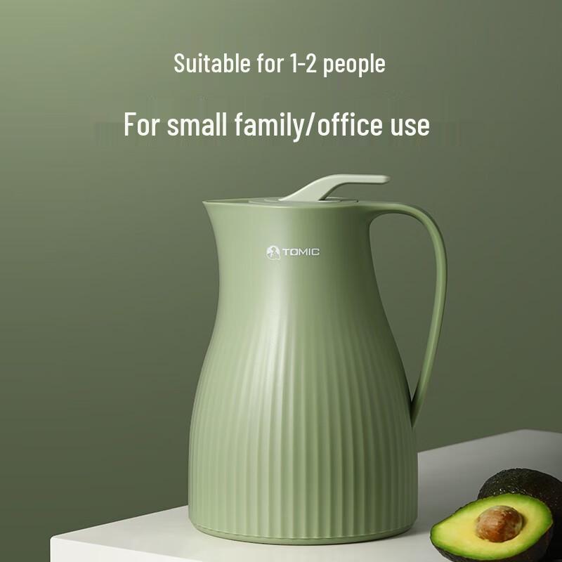 TOMIC 1L Glass Liner Vacuum Thermos Pot