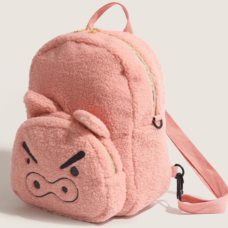Crayon Same Shinchans Style Pig Backpack Cartoon Plush Childrens Backpack
