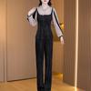 Women's Spliced Blouse & Straight Pants Casual Set
