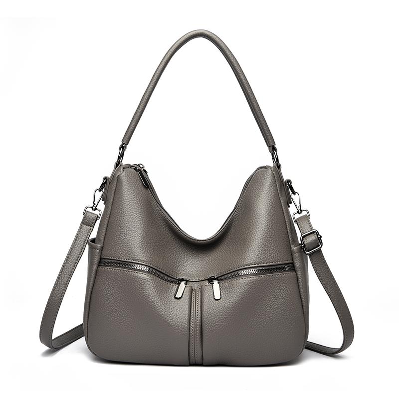Commuter Retro Large Capacity Tote Bag Women s Shoulder Crossbody Bag серый 2570₽