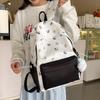Schoolbag Printed Backpack Korean Version Ins Cute Cartoon Backpack Female Large Capacity Graffiti Student Sweet Versatile Backpack