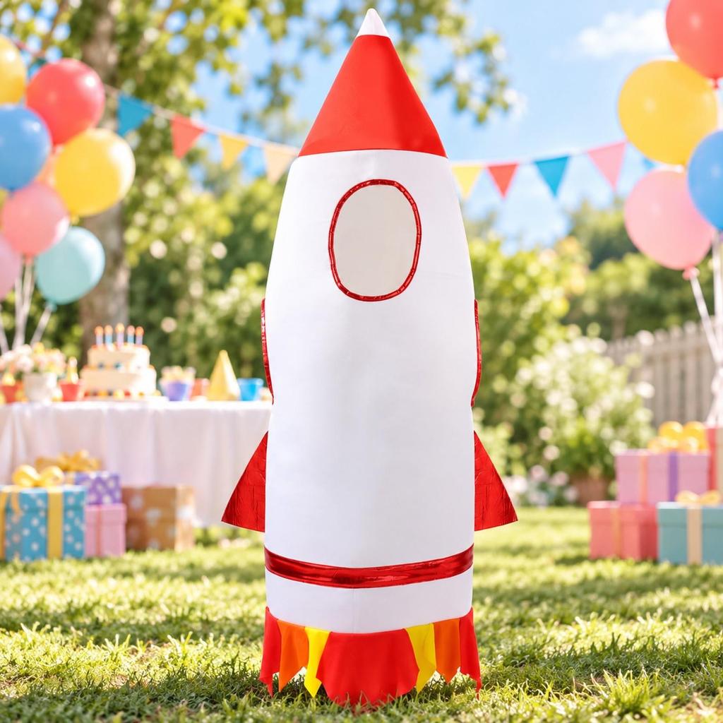 Costume da Razzo con Bordi Accattivante per Halloween, Gioco di Finzione, Bambini