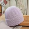 Hat for Women In Winter Light Plate Warm Solid Color Knitted Hat Korean Style Student Cute Couple Melon Skin Landlord Wool Hat Men