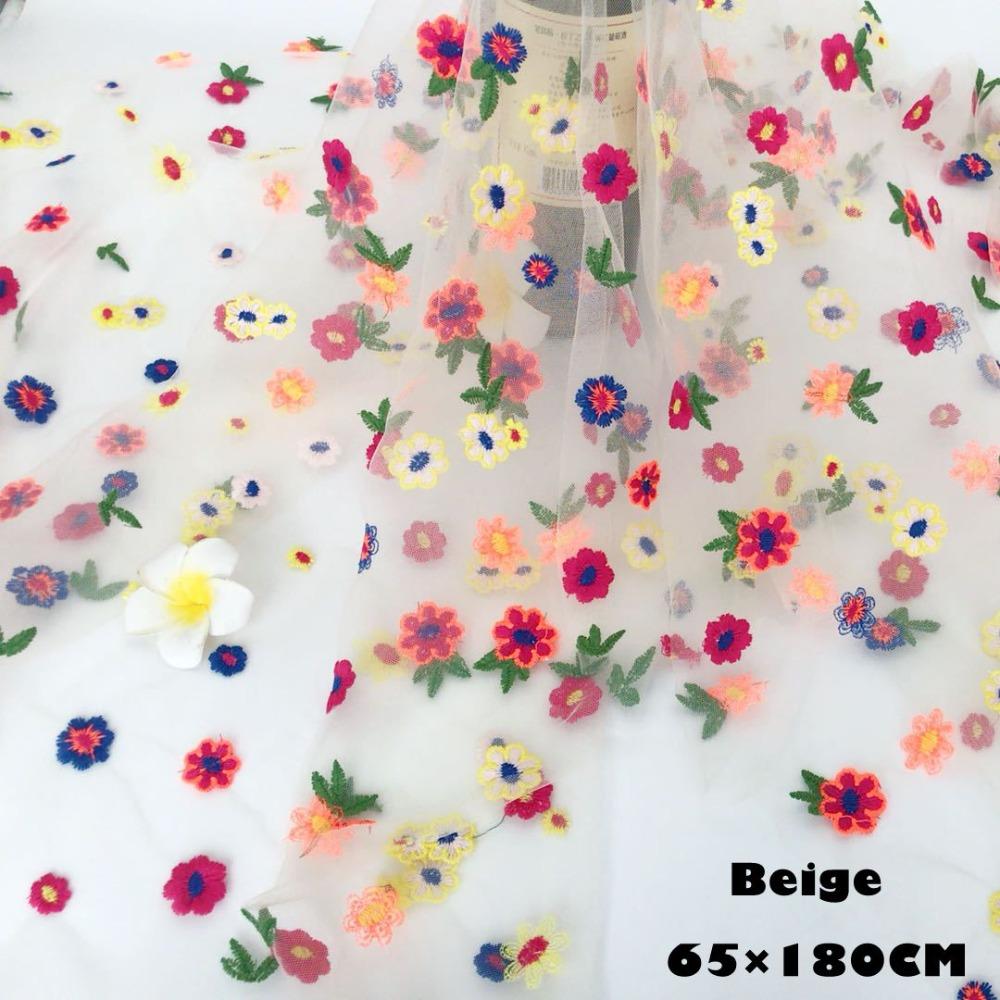 Polyester Sheer Mesh Fabric Bouquet Wrapping Fabric Lace Fabric Table Runner  For Flowers Beige 1