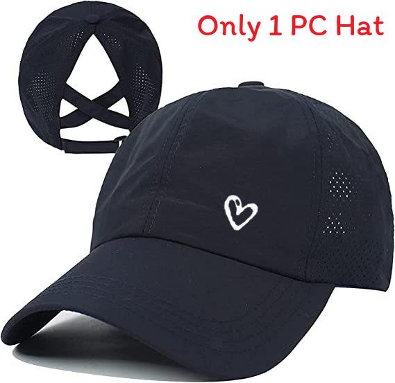 

Sun Stylish Womens Hat Love Print Thin Breathable Summer Outdoor Baseball Hat чорний