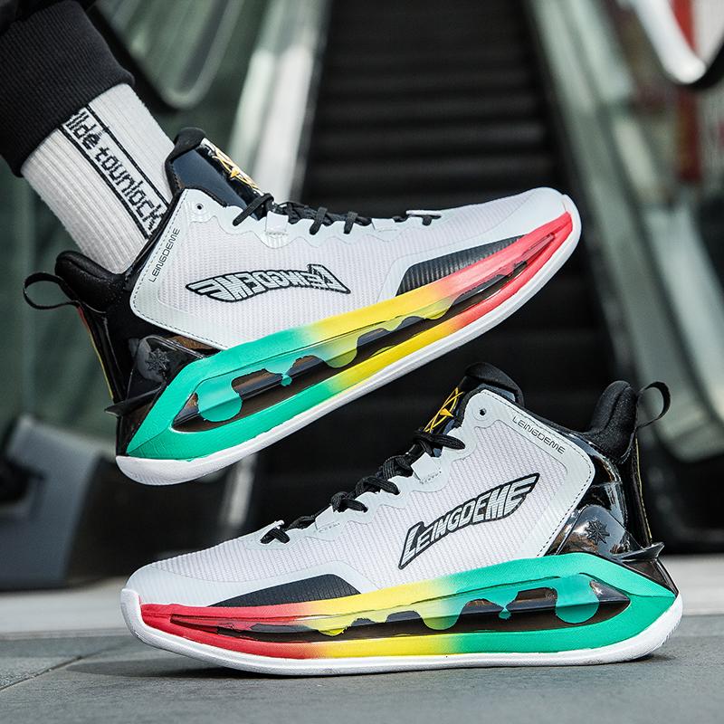 New breathable basketball shoes high top actual combat student male shoes sports professional shock absorption sports shoes