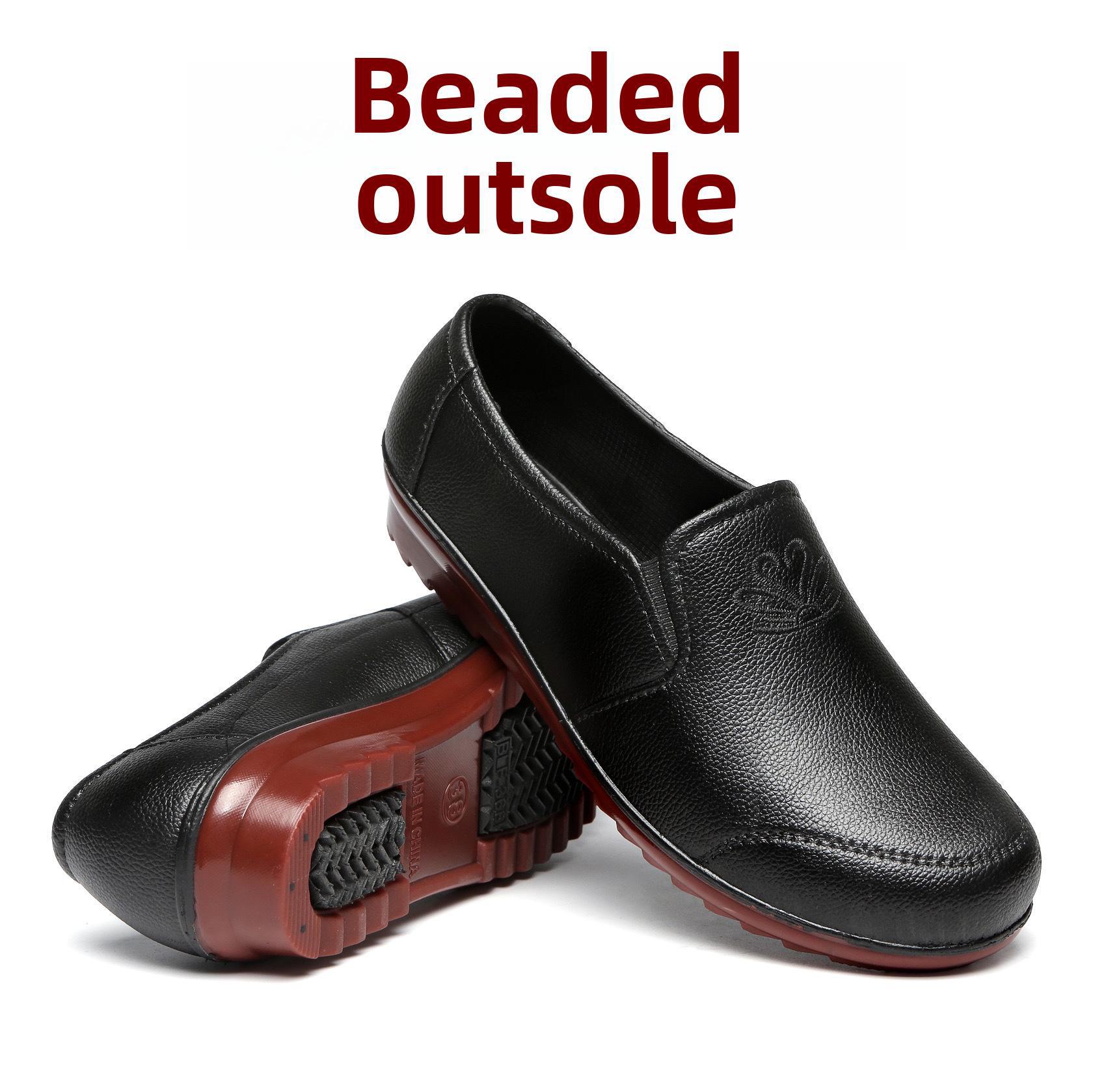 

Женские нескользящие износостойкие короткие резиновые сапоги - корейская версия, резиновая обувь для взрослых для работы на кухне. Cowhide outsole, Size 38