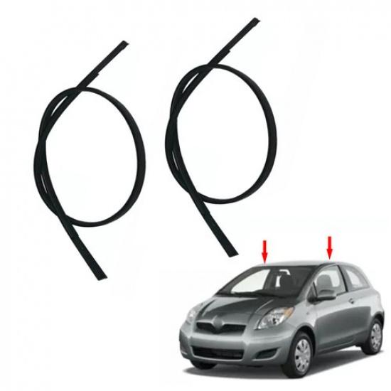 2PCS Car Roof Trim Moulding Strip Sealing Cover For Toyota 07-11 Yaris Hatchback