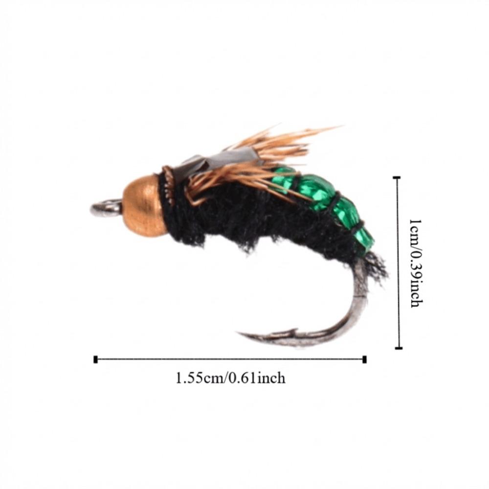 40PCS Durable High Carbon Steel Fly Fishing Flies Lifelike Multicolor Fishing Lures Mini Fishing Trout Flies Trout Fishing