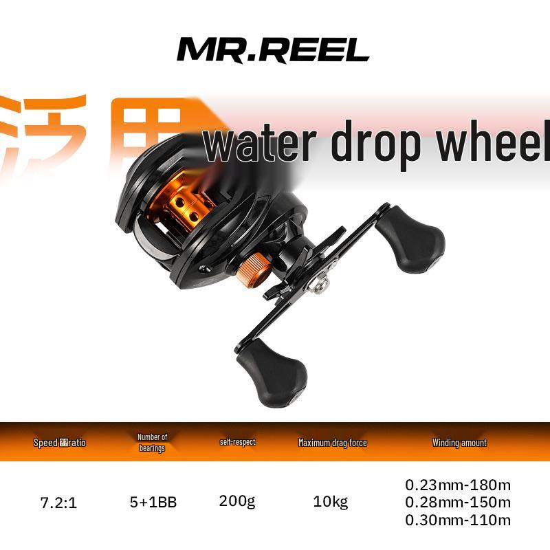 All-Metal Anti-Tangle Baitcasting Reel for Long-Distance Micro Lure Fishing - Black Bass Special