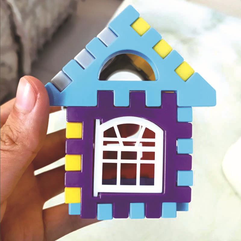 

Большой набор взаимосвязанных строительных блоков для детей 3-6 лет - Развивающая пластиковая игрушка для сборки дома