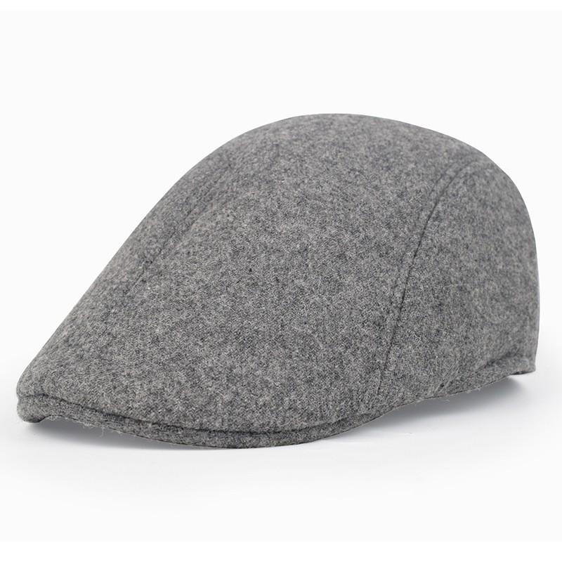 Womens Wool Blend Cap Solid Color Beret Newsboy Hat Winter