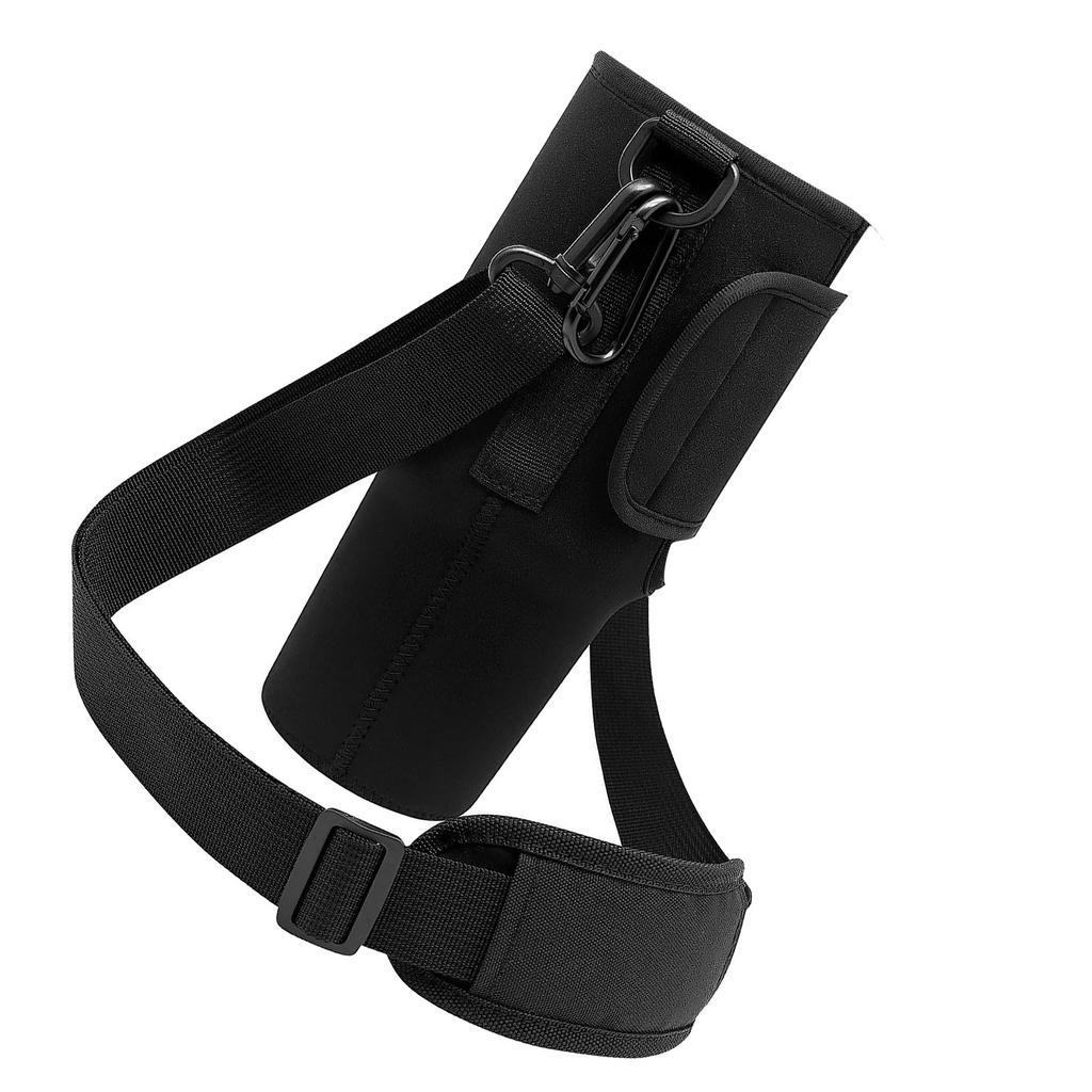 Borsa Porta Borraccia Bambino Portatile Porta Borraccia con Tracolla Regolabile per Escursionismo Nero
