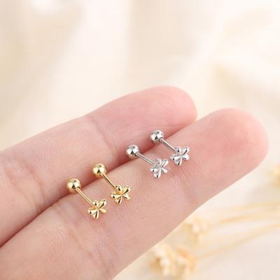Mini Brincos Pequenos de Flor para Mulheres Joias de Orelha Brincos Design de Nicho Verão