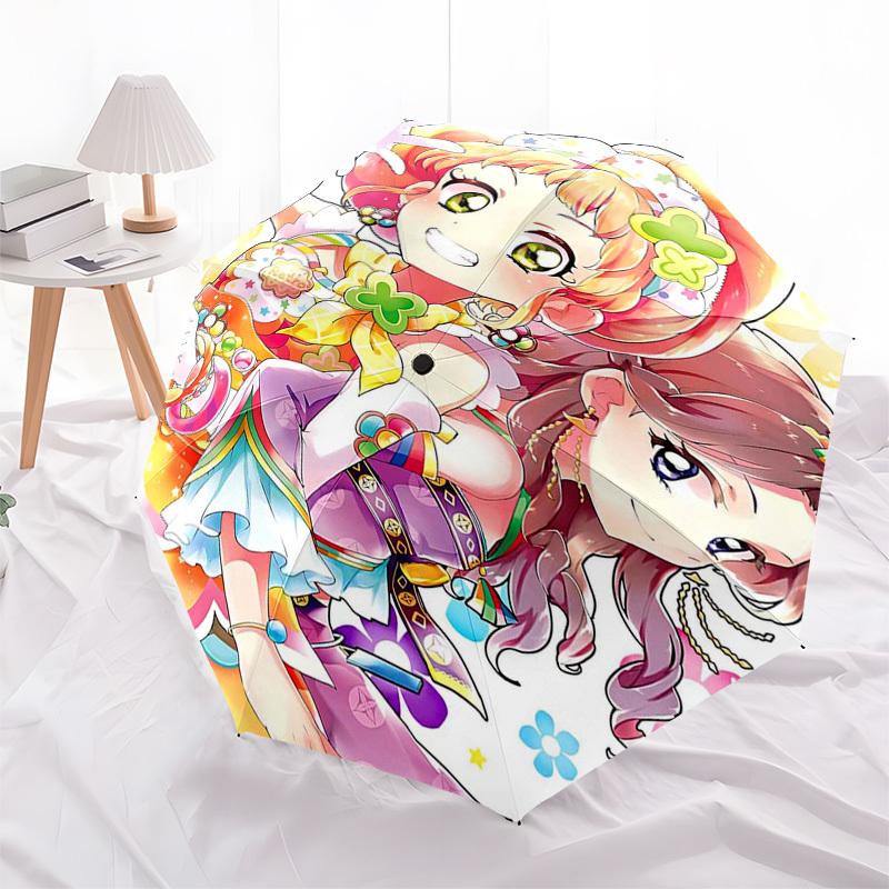 

1pc Rainbow Princess Outdoor Umbrella - Automatic Opening/Closing, Portable 3-Fold Design with 8-Rib Iron Frame - Perfect Gift for Fans, Travelers, Ev