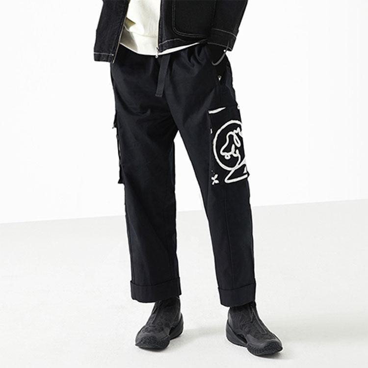 Li-Ning Loose Fit Nine-Point Sports Knitted Pants Men Bottoms Black AKQR097-1