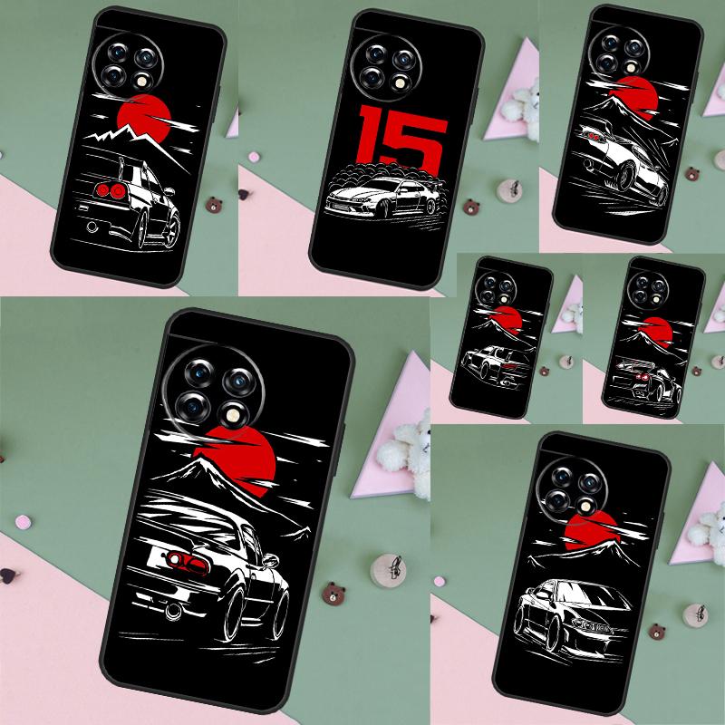 Japan JDM Sports Cars Male Men Case For OnePlus Nord 5 CE 2 3 4 Lite N20 N30 OnePlus 15 R 13 12 11 10 Pro 10T 12R 13R Cover