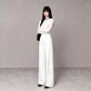 Autumn and winter new white gypsy star hot diamond straight tube high waist mopping floor wide leg flash diamond denim trousers women