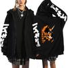 Haikyuu Volleyball Anime Mens Zipper Hoodie Loose Fit Cotton Sweatshirt Teens Casual Wear