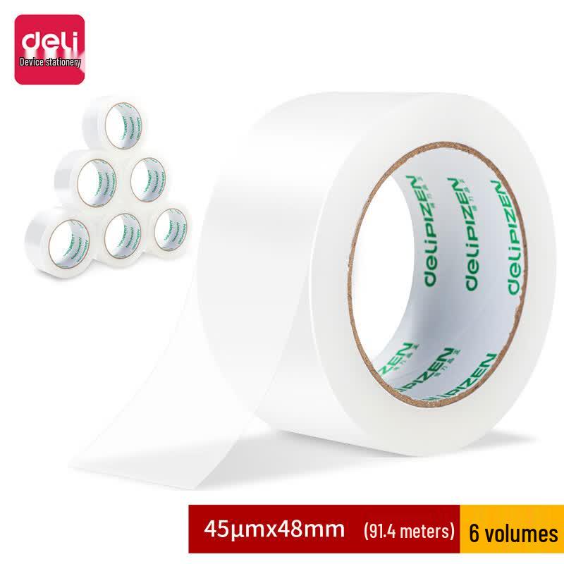 Deli Packing Tape (48mm x 100 Yards) прозрачный белый