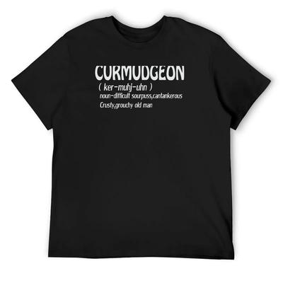 Popular Curmudgeon Definition VL940 Trending T-Shirt Blanks Aesthetic Clothes Men's Cotton T-shirt