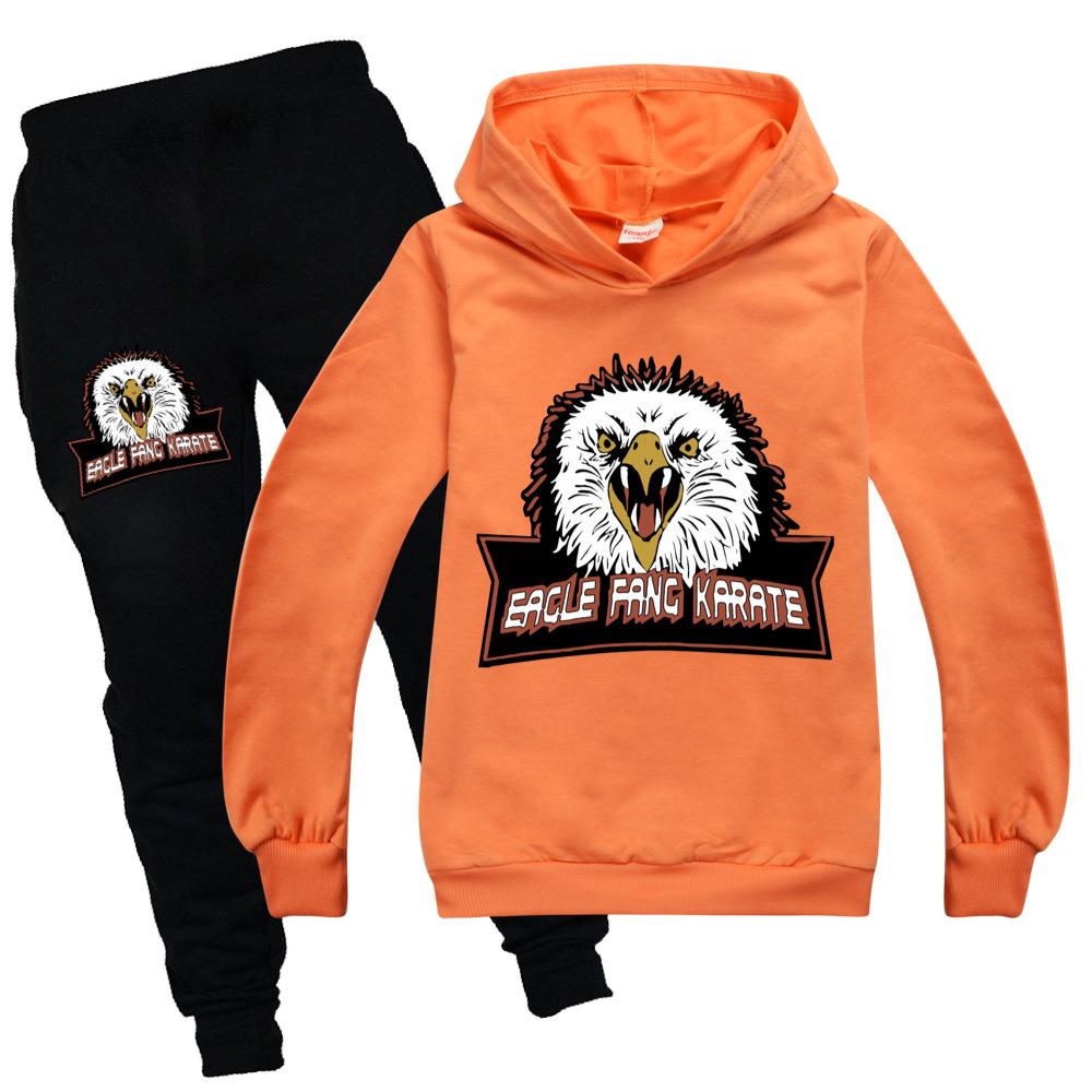 

Модные детские толстовки для карате Eagle Fang, комплекты брюк, толстовки с капюшоном для мальчиков, забавная одежда для мальчиков и девочек, детская одежда, костюм, уличная одежда 100