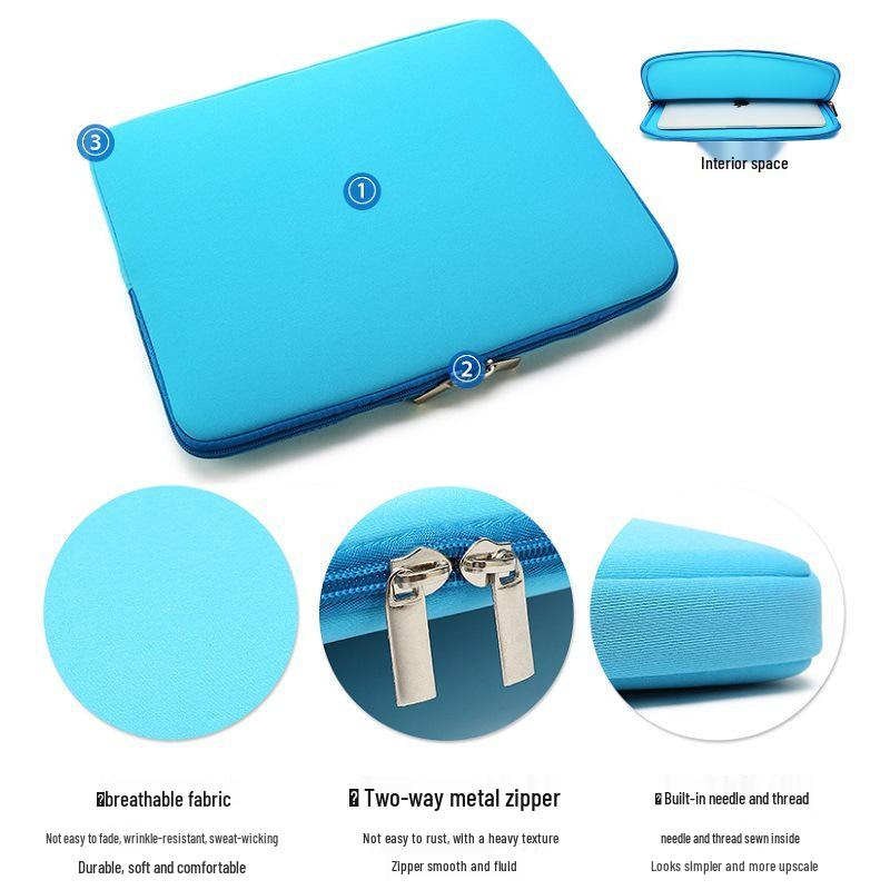 Foam-Padded Protective Bag for 14-inch Apple, Huawei, Xiaomi, Lenovo Tablets and Notebooks