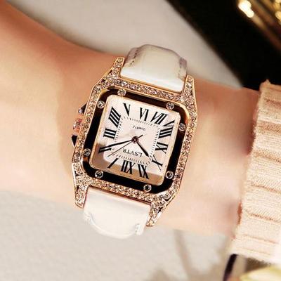 Dial Roman Numbers Armband Quartz Faux Läder Analog Armbandsur