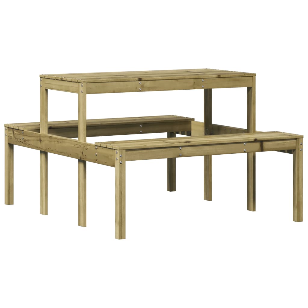 Picnic Table 110 X 134 X 75 Cm Pressure Treated Pine Wood