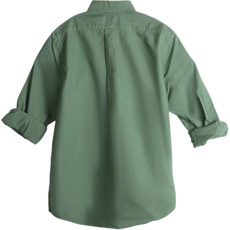 Polo Ralph Lauren Enfärgad Enkelknäppt Veckad Långärmad Skjorta Herrskjortor Grön 710798540-070