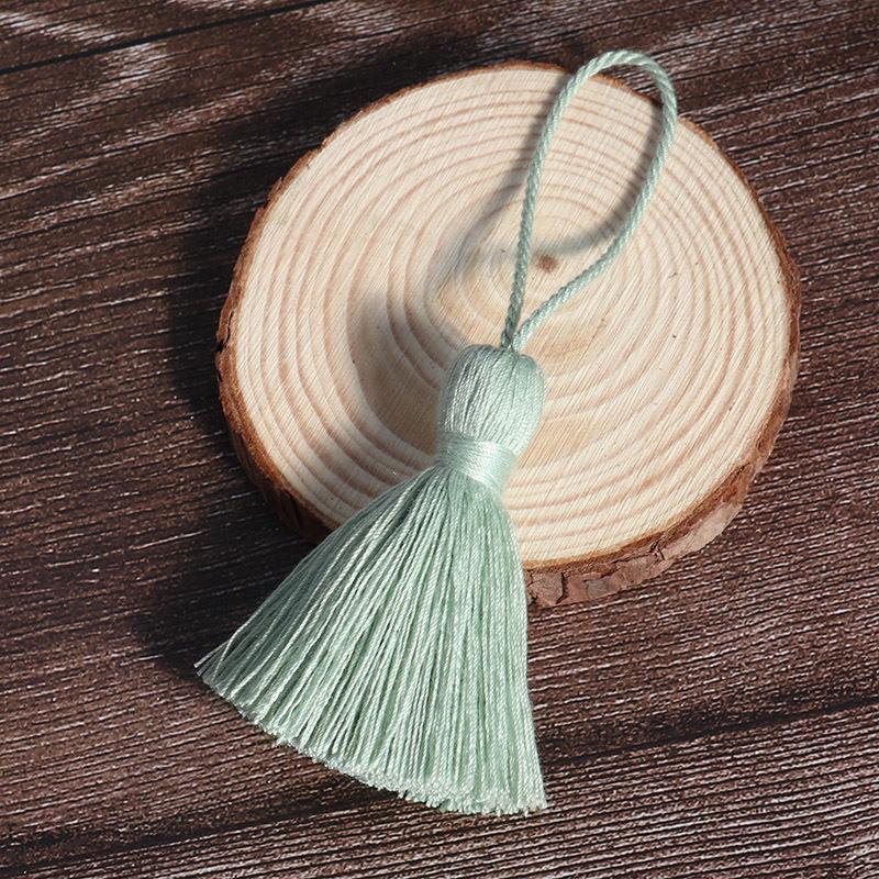 2pcs Cute Bobble Tassels 8cm Colorful Polyester Thread Tassels DIY Handicrafts Bag Garment Ornaments