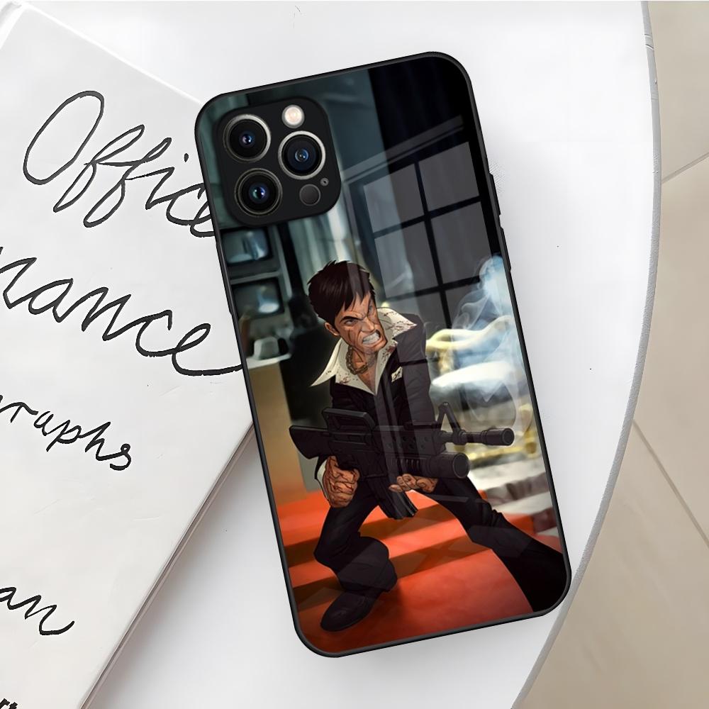Scarface Godfather Tony Montana Phone Case for Iphone 17 16 Air 15 14 12 11 13 Pro Max Mini X Xr Xs Se Puls glass Cover
