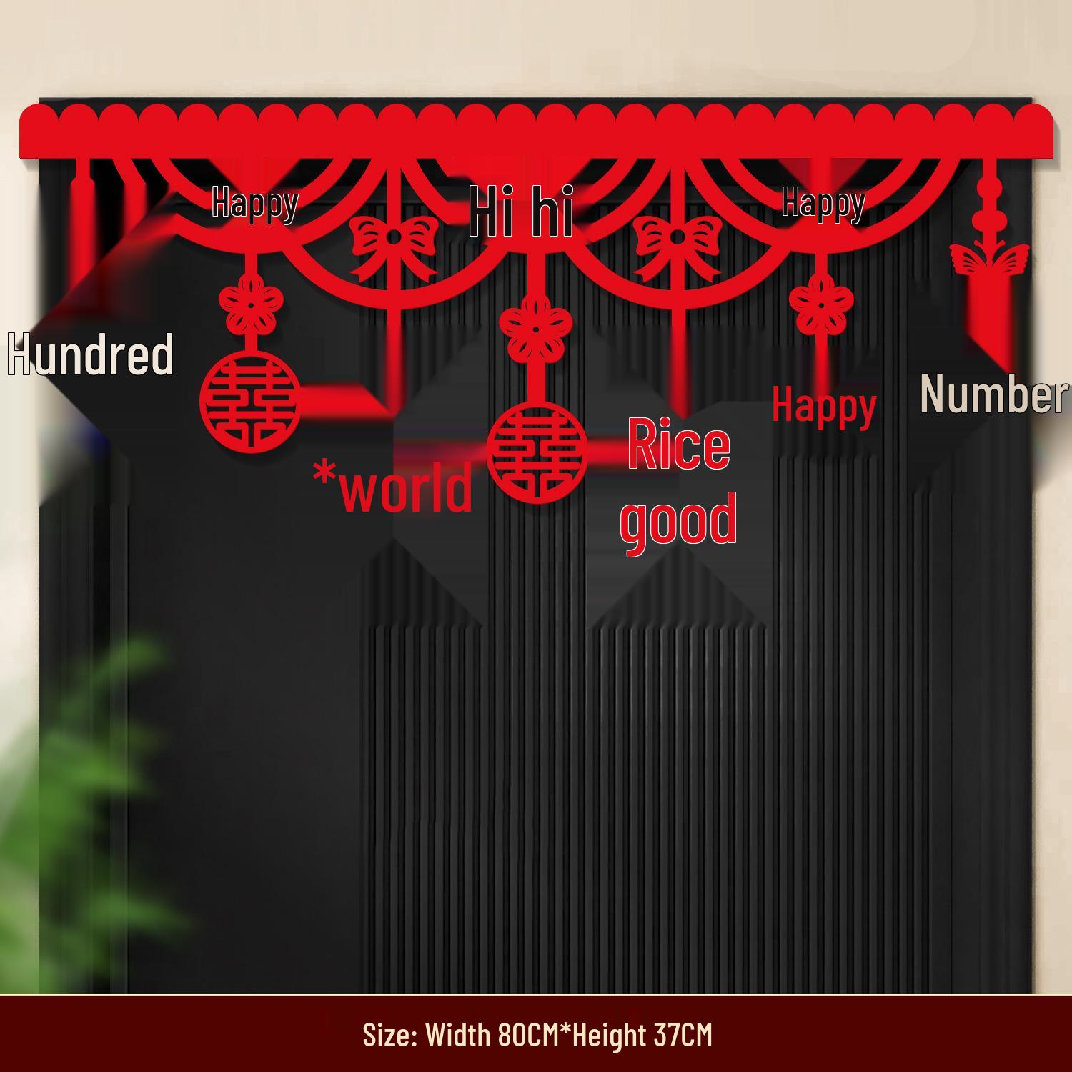 

Festive Wedding Room Décor: Double Happiness Door Sticker