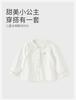 David Bella Girls' Pure Cotton Shirt Spring New Baby Shirt Children's White Top